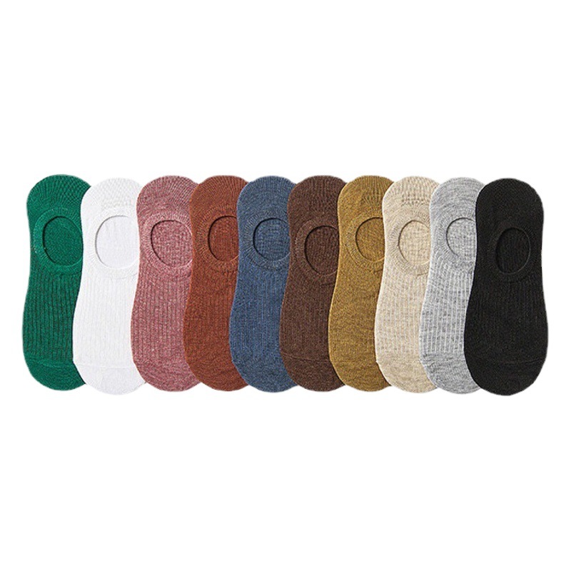 Boat Socks Women's Summer Socks Women's Silicone Non-Slip Non-Removable Heel Shallow Mouth Invisible Socks Summer Thin Breathable Wholesale