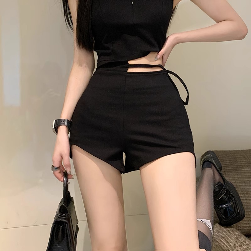 Black Sexy Suit Shorts Women's Summer Small Slim High Waist Tight Stretch Jazz Dance A- Shed Outer Wear Hot Pants
