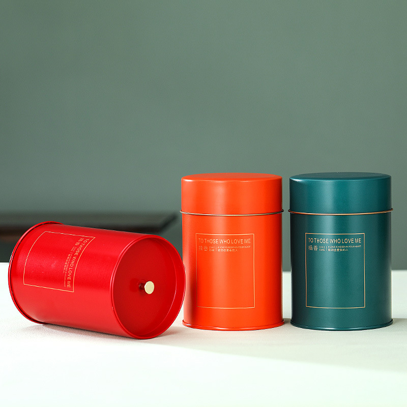 Picture of Tinplate Tea Tin Can Customized 125g Round Letter Lid Sealed Taiwan Can Green Tea Dahongpao Tea Can
