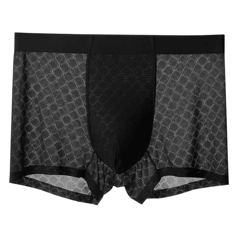 Ice Silk Underwear Men's Boxer Shorts Summer Thin Breathable Boxer Shorts Seamless Boxer Shorts for Boys