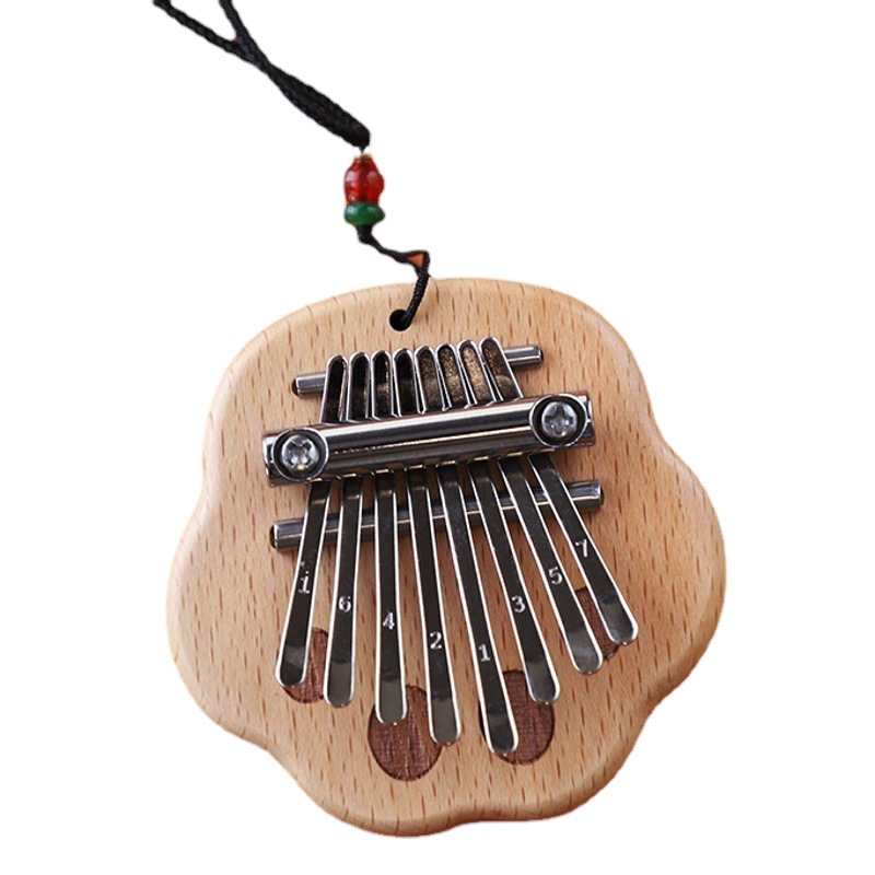 Mini Thumb 8-Tone Mini Calimba Crystal Transparent Five-Finger Portable Beginner's Finger Instrument