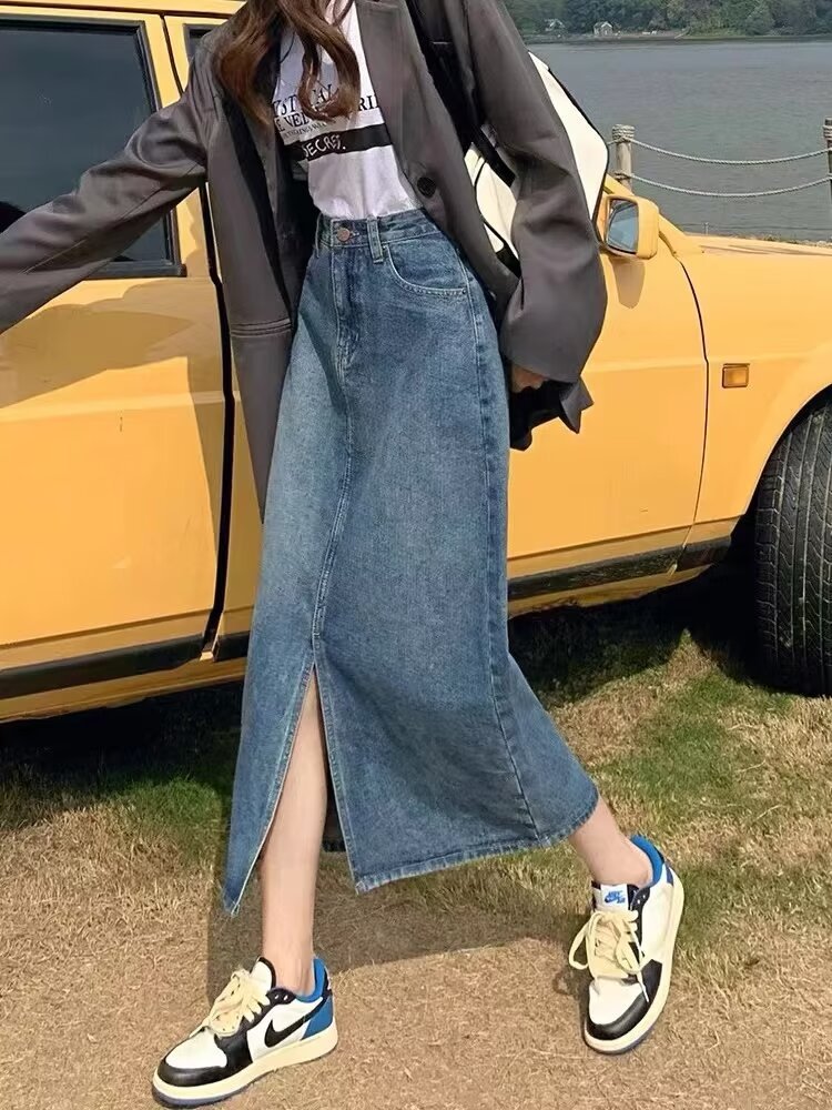Pleated Skirt Summer High Waist All-match Casual College Style Skirt White Wall A- Line Slimming 2024 Summer Cute Style