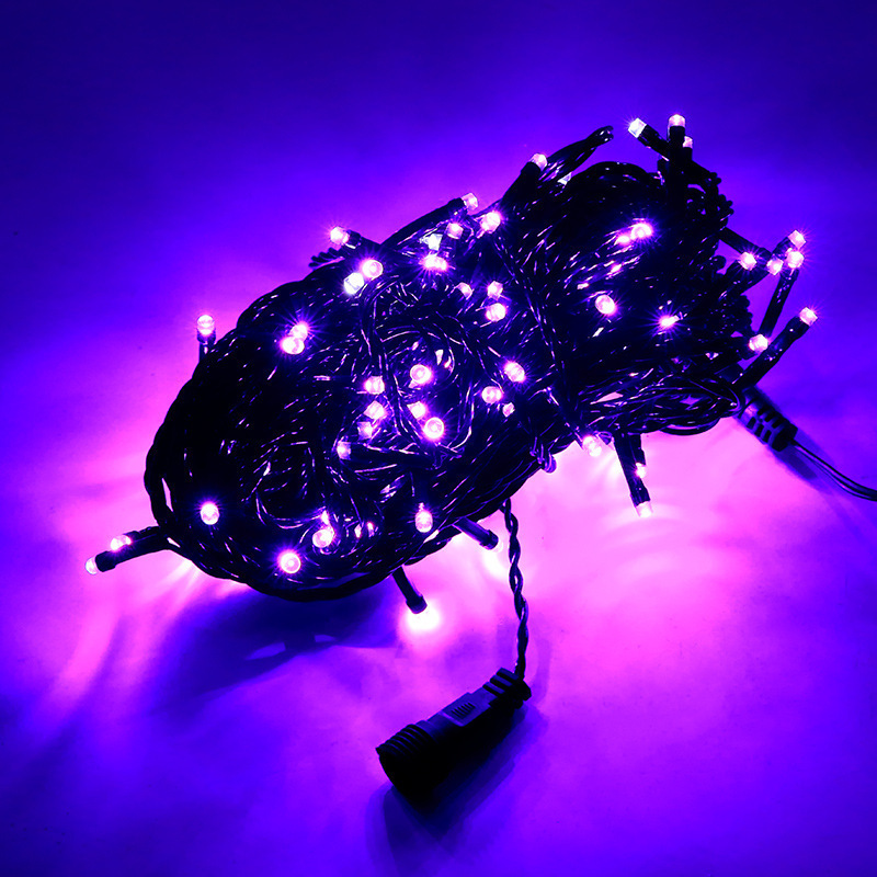 Picture of Source Factory 20m Black Wire with Flashing Led Lights Outdoor Waterproof Male and Female Plug Lighting Project Starry Sky String Lights