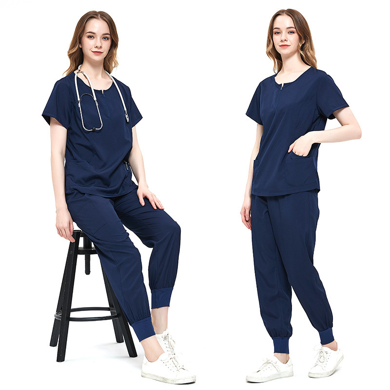 Picture of Cross-Border Dental Doctor Scrub Suit Operating Room Split Nursing Workwear Elastic Quick-Drying Nurse Scrub Suit Wholesale
