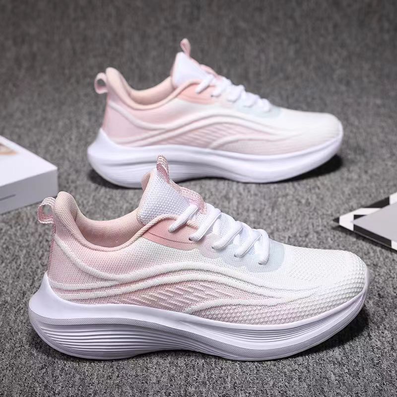 Women's New Sports Shoes for Spring and Summer, Non-Slip, Soft Sole, Wear-Resistant, Mesh Breathable Casual Shoes, Versatile Ultra-Light Running Shoes, Korean Style