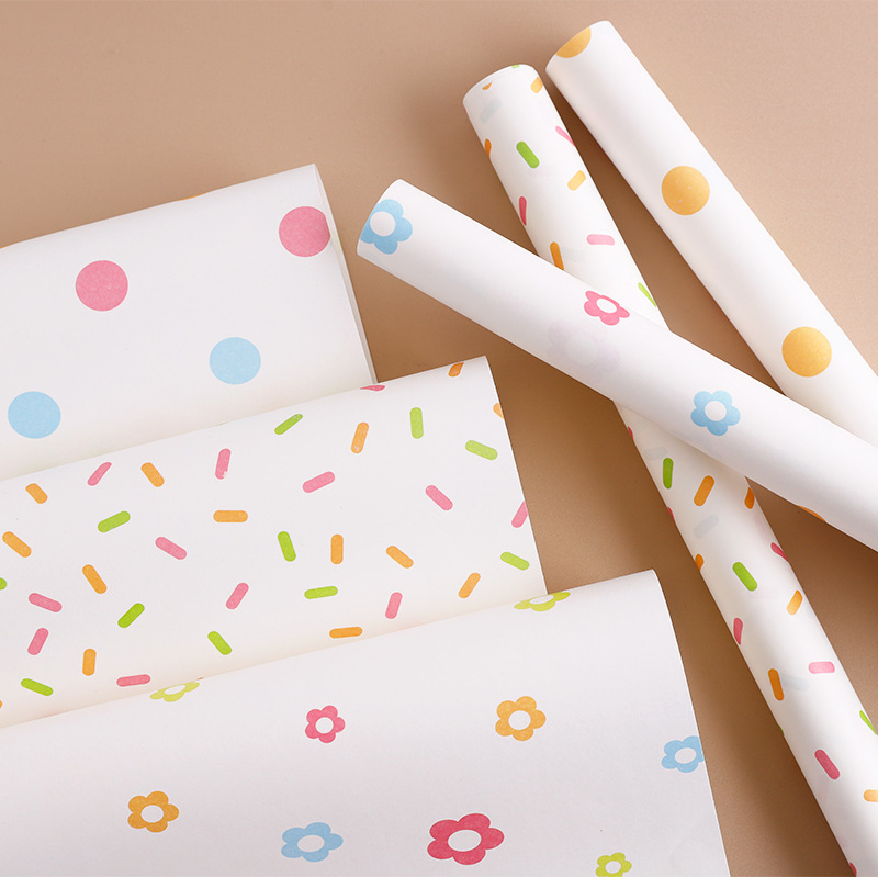 Flower Love Mother Festival Polka Dot Bow Flower Wrapping Paper Floral Gift Flower Wrapping Paper Flower Shop Thickened Decoration