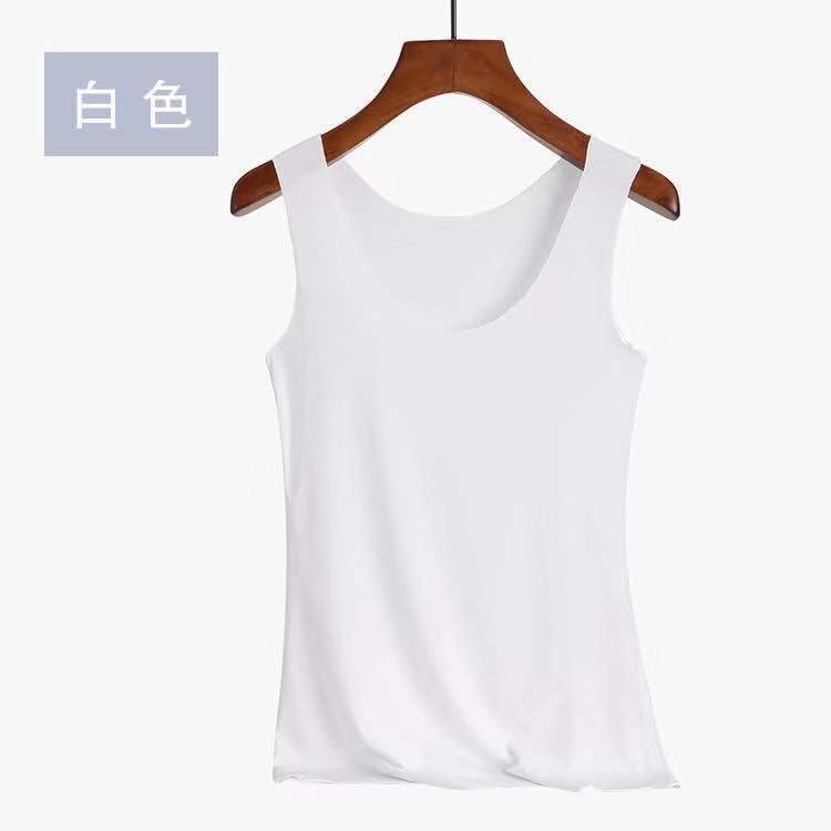 Picture of Seamless Vest for Women, Thin Pure Color Bottoming Shirt, Slim Sleeveless Spring & Fall Inner Wear, Summer Student Vest for Women