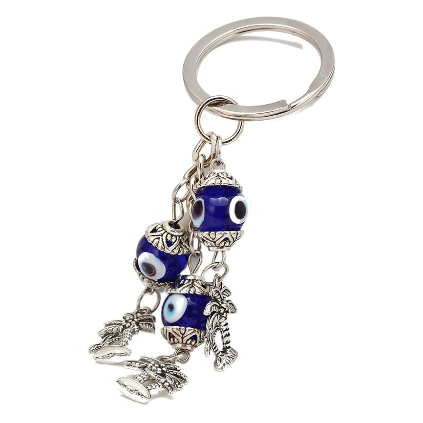 Palm Keychain Turkish Blue Eye Jewelry Fatima Hand Alloy Pendant Home Wall Hanging