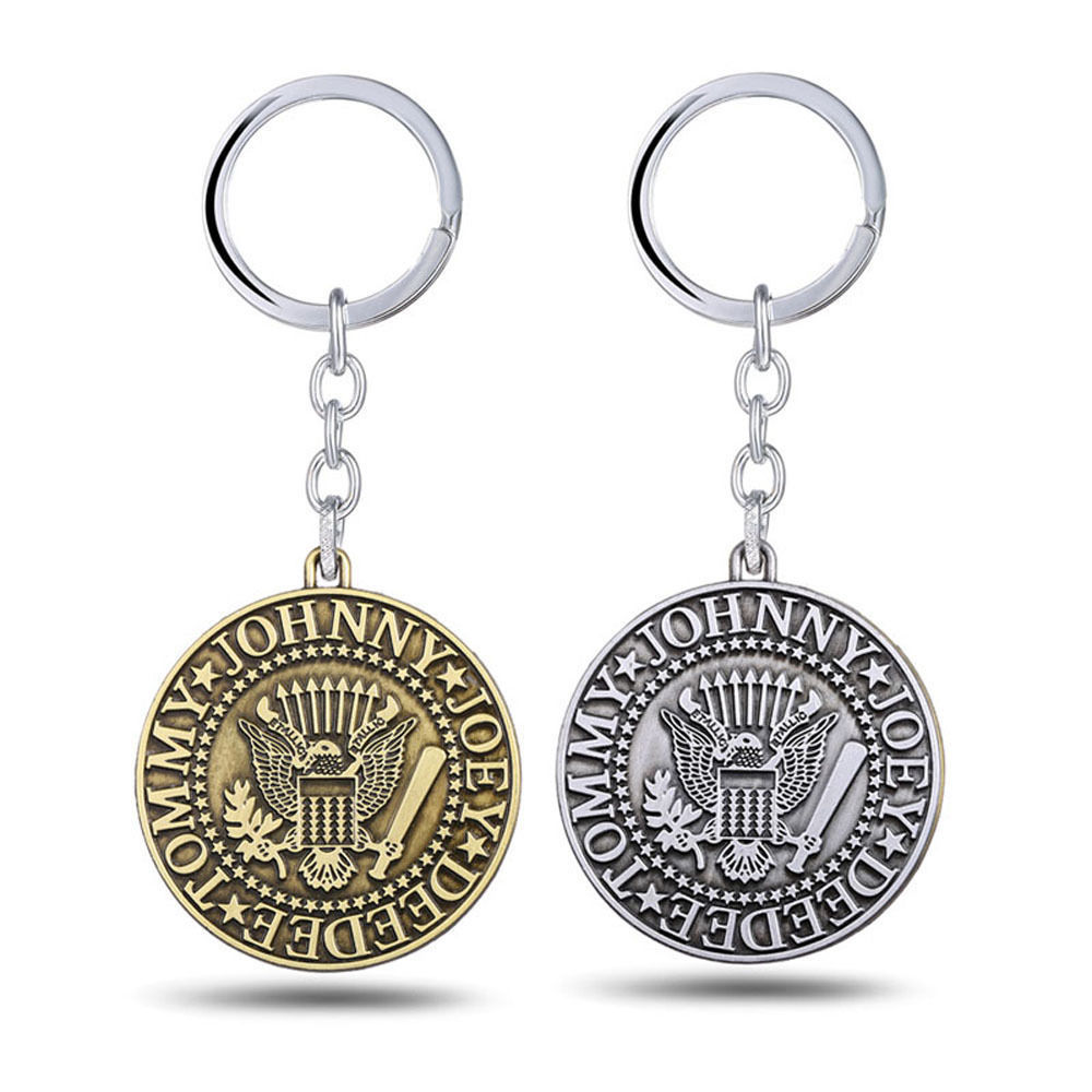 Rock Punk Band Ramones Metal Band Logo Alloy Keychain Small Gift Stall Profit Commodities