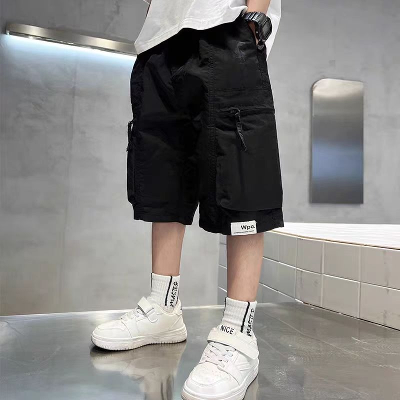 Children's Summer Cargo Shorts 2025 New Style for Older Kids Casual Versatile Knee-Length Shorts Boys Cool Stylish Mid-Length Pants