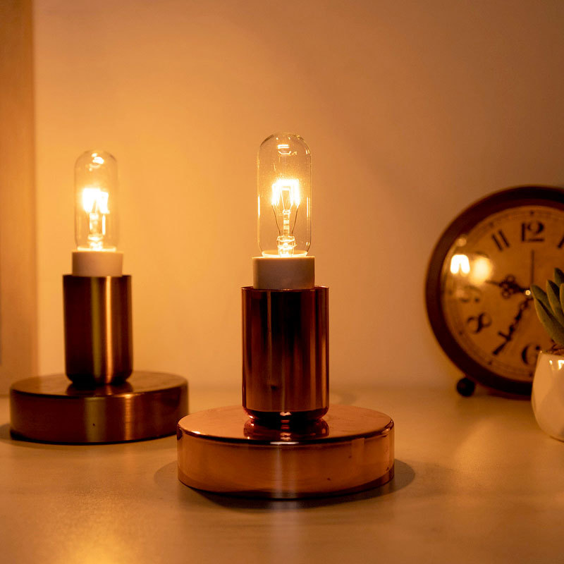 Picture of T25 old incandescent tungsten bulb E14 screw 220V salt lamp refrigerator oven lamp 40W range hood bulb