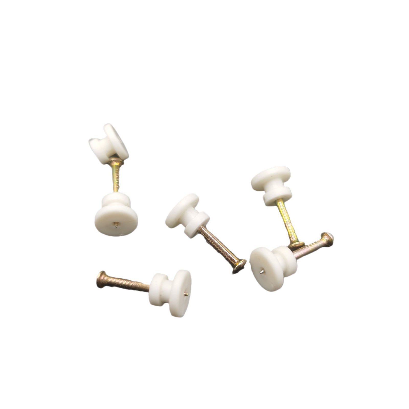 Picture of Round head mini non-mark nail cement nail invisible nail hanging clock card slot hole hanging small round white wall nail single needle wall nail