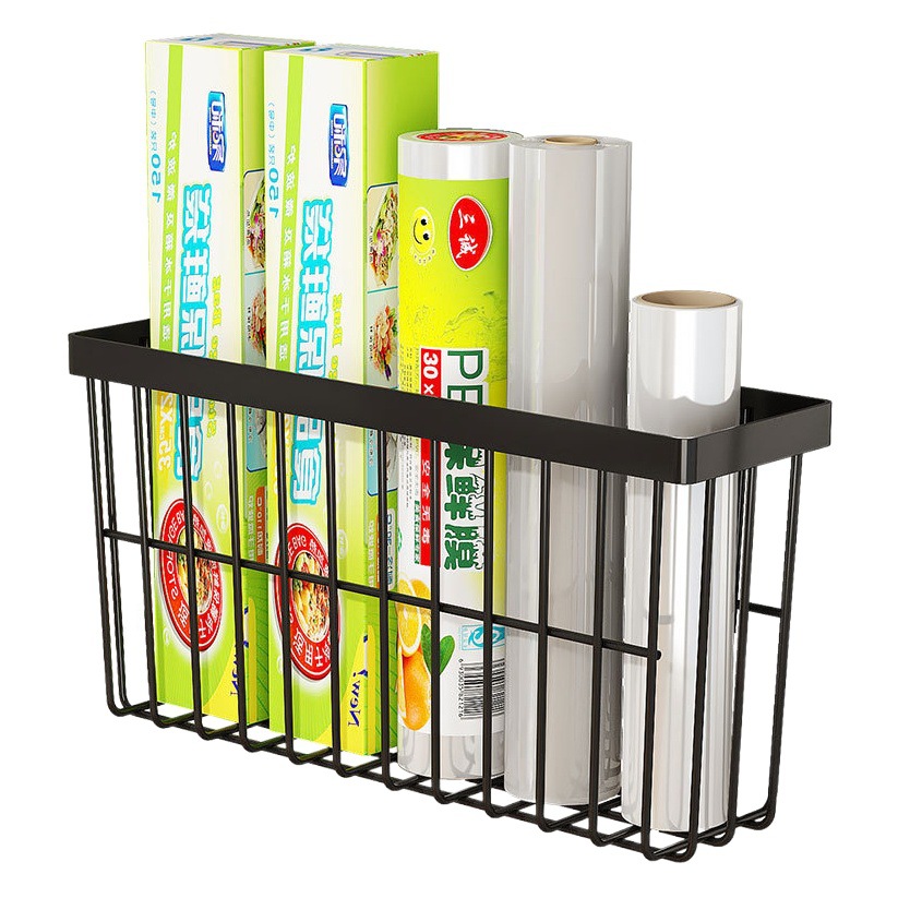 Refrigerator storage rack side storage kitchen household multi-functional side seasoning rack punch-free hanging basket storage basket