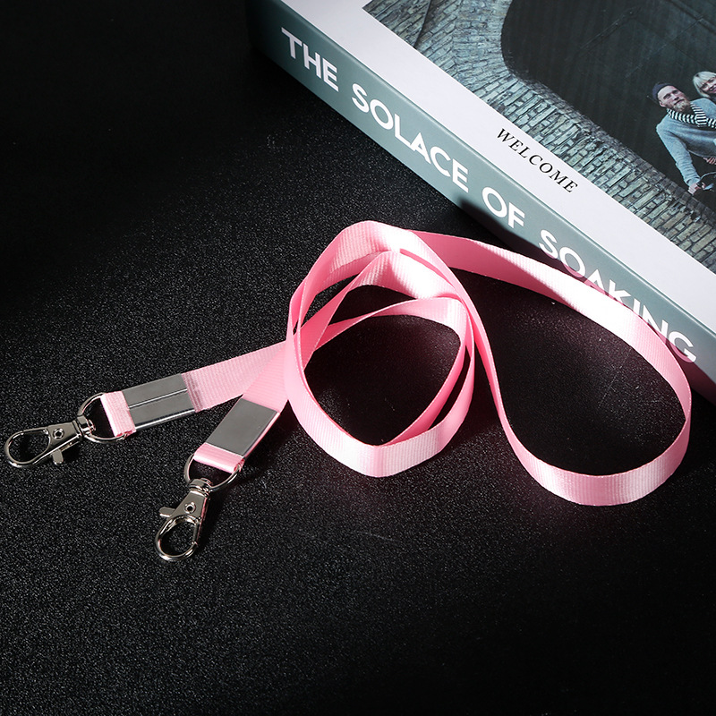 Picture of Lobster hook double buckle key chain thickened lanyard work card badge lanyard work tag factory tag printed logo