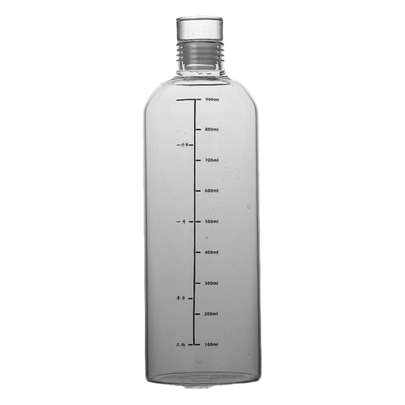 Glass wine bottle empty bottle sealed two Jin High Borosilicate glass liquor sub-bottle home-brewed sparkling wine container fruit wine bottle