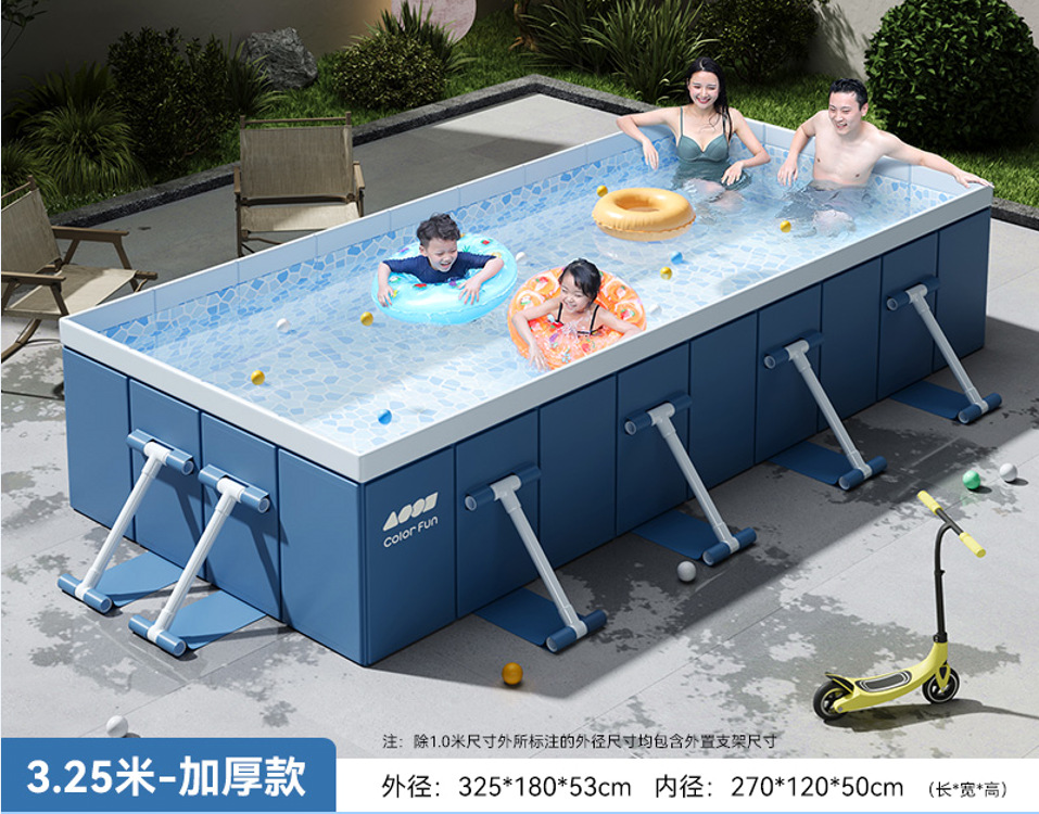 Picture of New Outdoor Inflatable Swimming Pool Folding Swimming Pool Courtyard Children's Paddling Pool Ball Pool Free Installation Swimming Pool