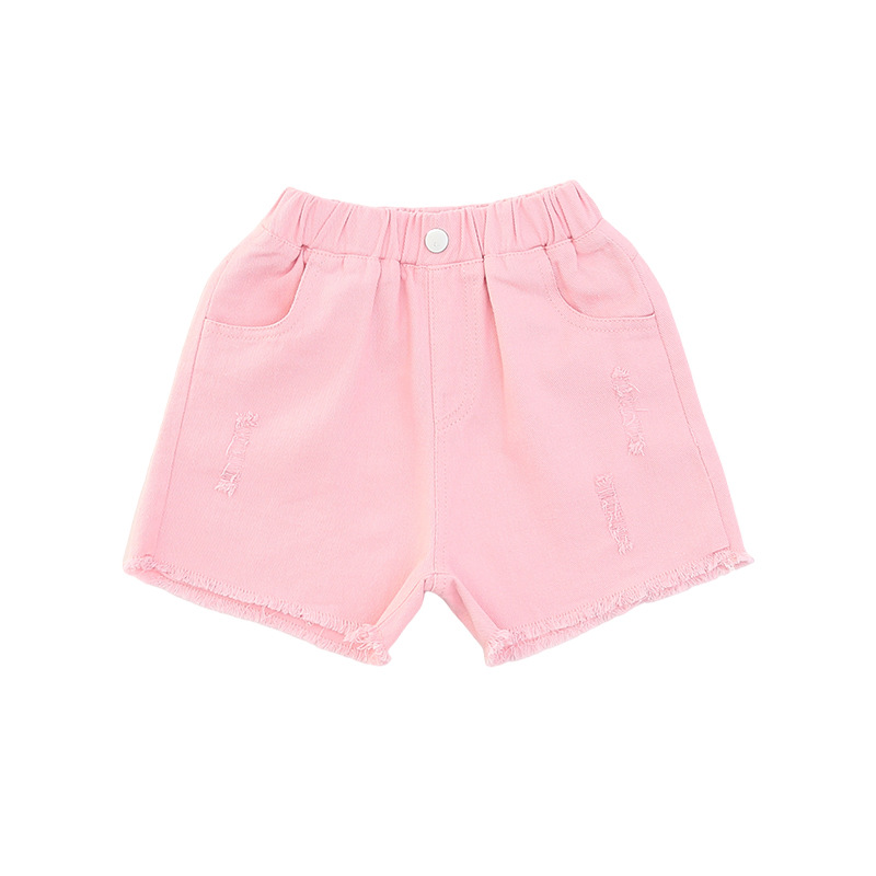 Picture of Girls Shorts 2025 Summer Fashionable Ripped Hot Pants for Big Children Manufacturer Wholesale 6-16 Years Old Outerwear Trendy Children's Pants