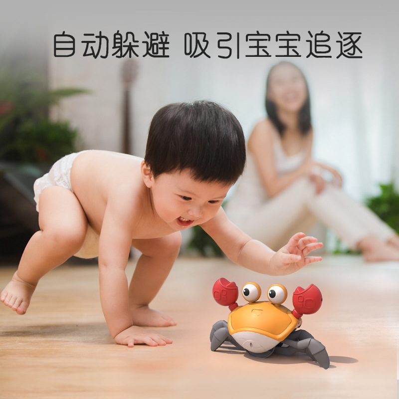 Picture of TikTok Internet Celebrity Toy Crab Children's Induction Escape Obstacle Avoidance Electric Octopus Charging Sound and Light New Strange Toy