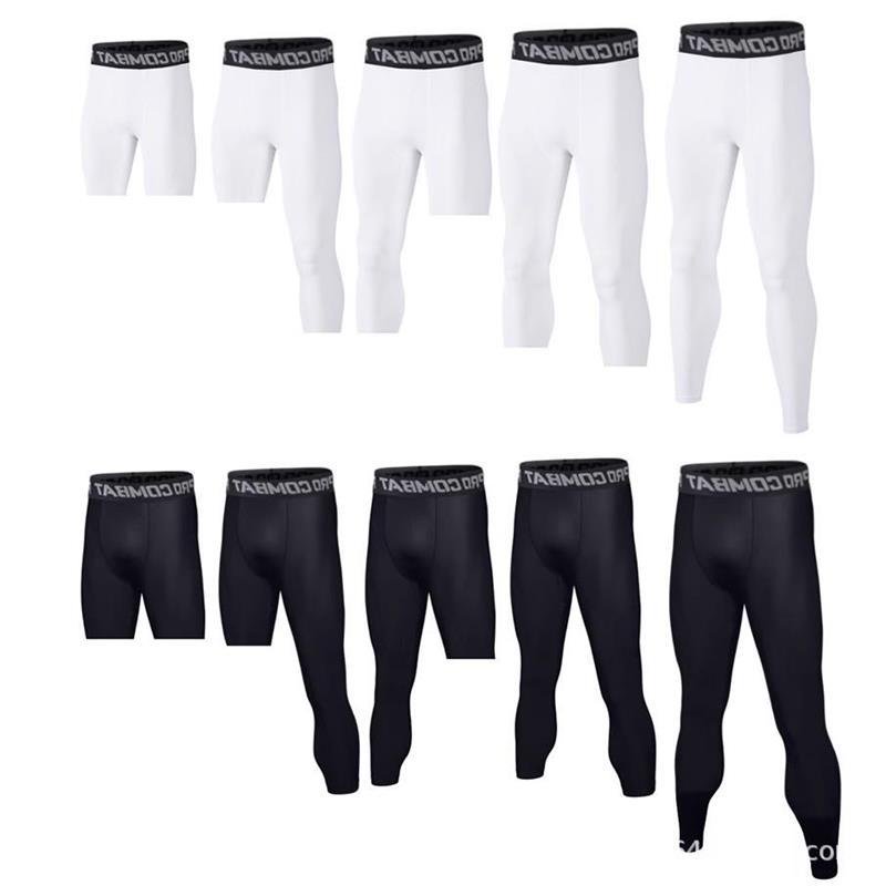 Summer Running Training High Elastic Compression Basketball Leggings Versatile Sports Tights Quick-Drying Men's Fitness Pants