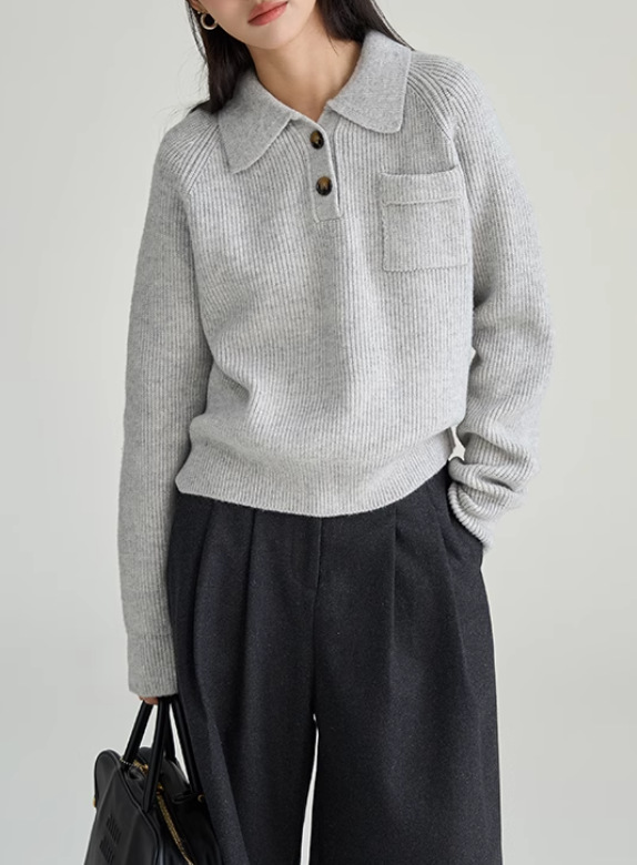 Picture of Painting Style drawwin Lapel Knit Sweater Women's 2024 New Autumn and Winter Casual Loose All-match Open Collar Jacket