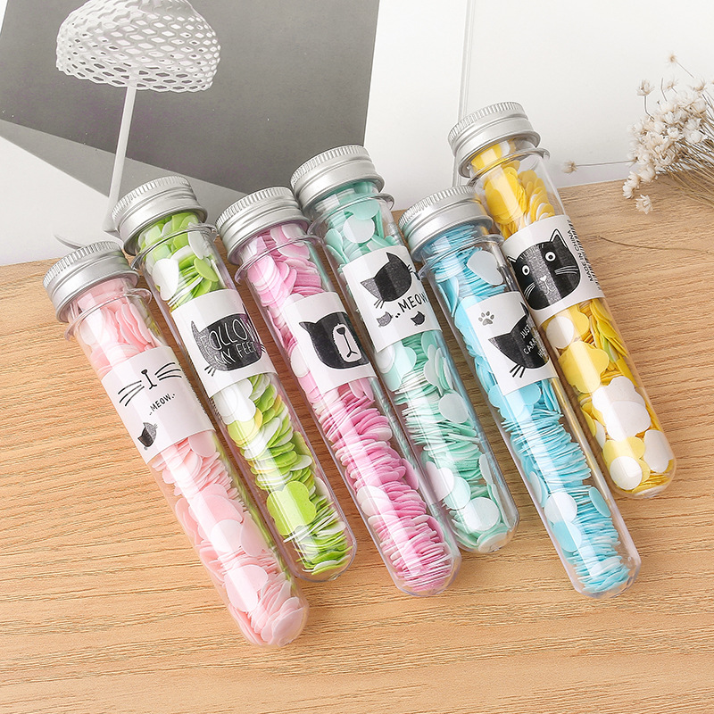 Picture of Outdoor portable hand washing travel disposable paper soap piece test tube soap Flower soap paper bottled Flower soap piece