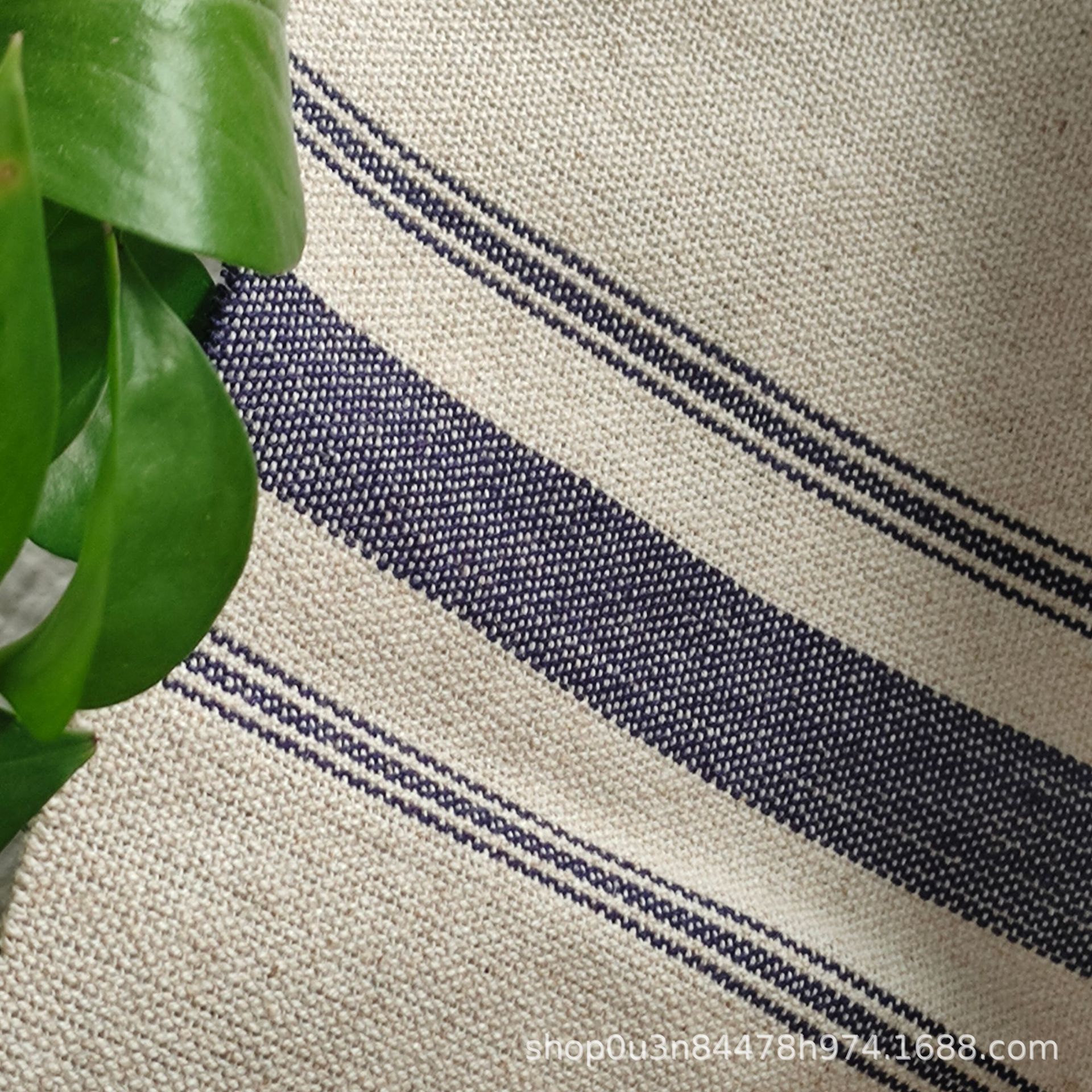 Picture of Linen Sticky Collagen Yarn-dyed Sofa Fabric Original Color Yarn-dyed Stripesd Fabric Linen Primary Color Sofa Fabric