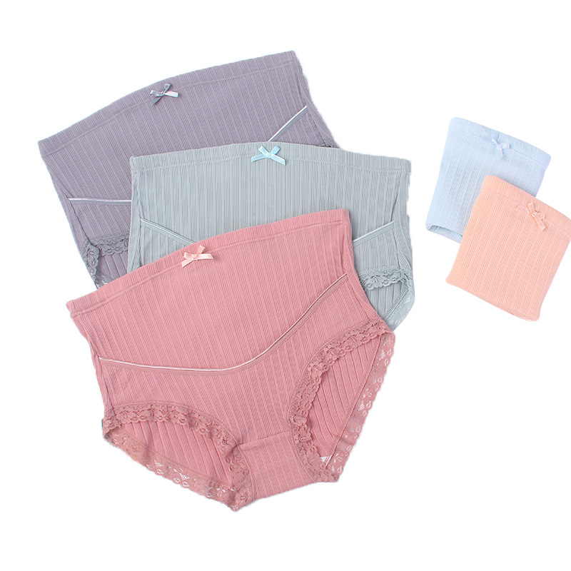 Picture of Maternity Underwear Large Size Breathable High Waist Lace Belly Support Adjustable Pregnancy Threaded Briefs Manufacturer