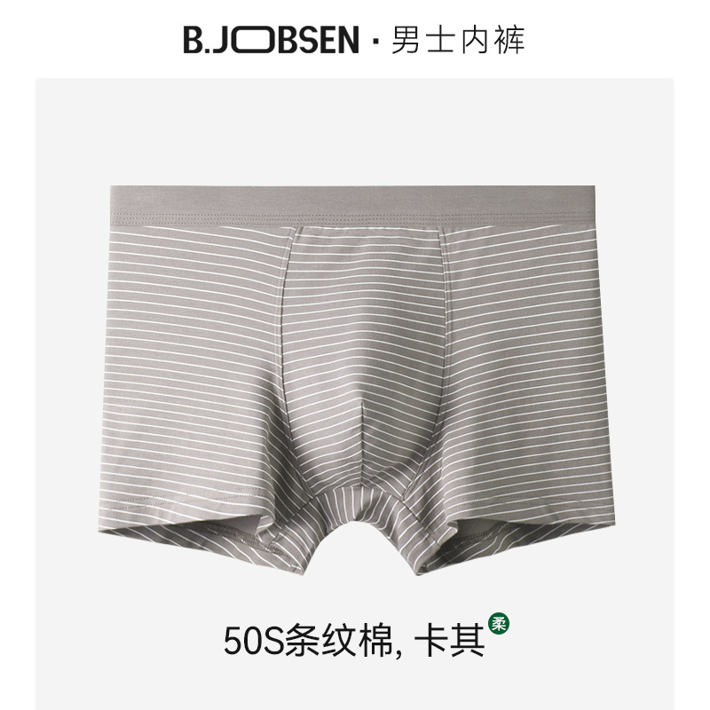 Picture of Summer Men's Underwear Modal Cotton Boxer Breathable plus size Japanese Striped Men's Boxer Underwear Head