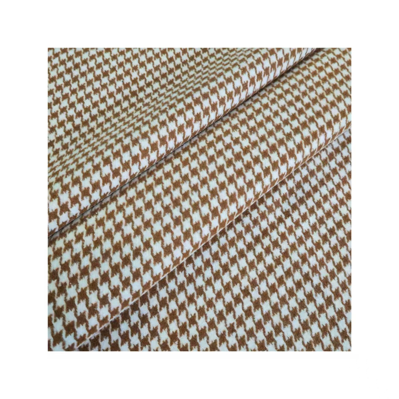 Picture of Shaoxing Factory in stock Autumn and Winter Houndstooth Tweed Coat Fashion Dress Shoes Hats Bags crazy bird Woolen Fabric