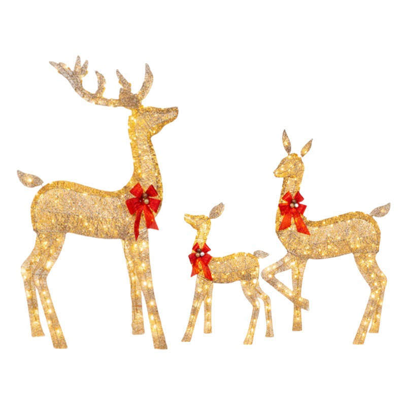 Cross-border hot Christmas Deer Lighting Happy New Year garden Christmas glowing Deer