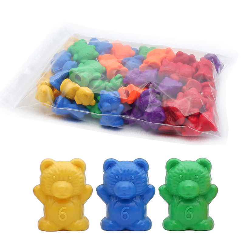 Picture of Foreign Trade Rainbow Digital Bear Toy Montessori Enlightenment Mathematics Weight Bear Early Education Kindergarten Counting Early Education Teaching Aware