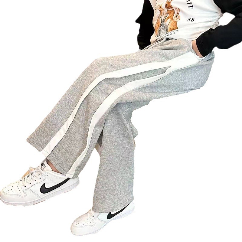 Picture of 2023 Spring and Autumn New girls' pants children's wide-leg pants casual straight pants girls' Four Seasons trendy casual pants