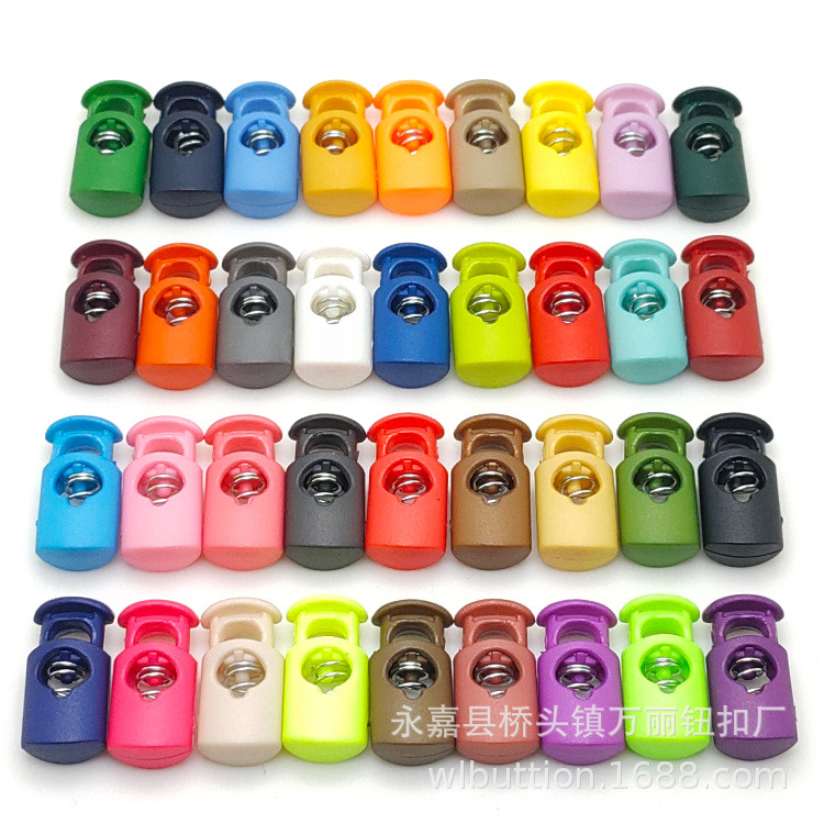 Wholesale Plastic Single-Hole Flat Large Spring Buckle Adjustment Buckle Tightening Buckle Colorful Rope Buckle Lock Buckle Hanging Bell