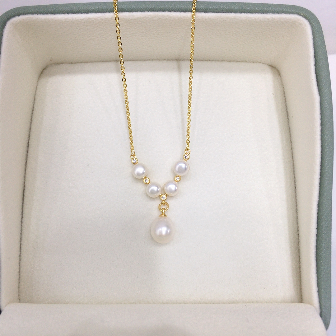 Picture of Zhuji Natural Freshwater Pearl Pendant Multi-bead High-end Pearl Pendant Jewelry Wholesale