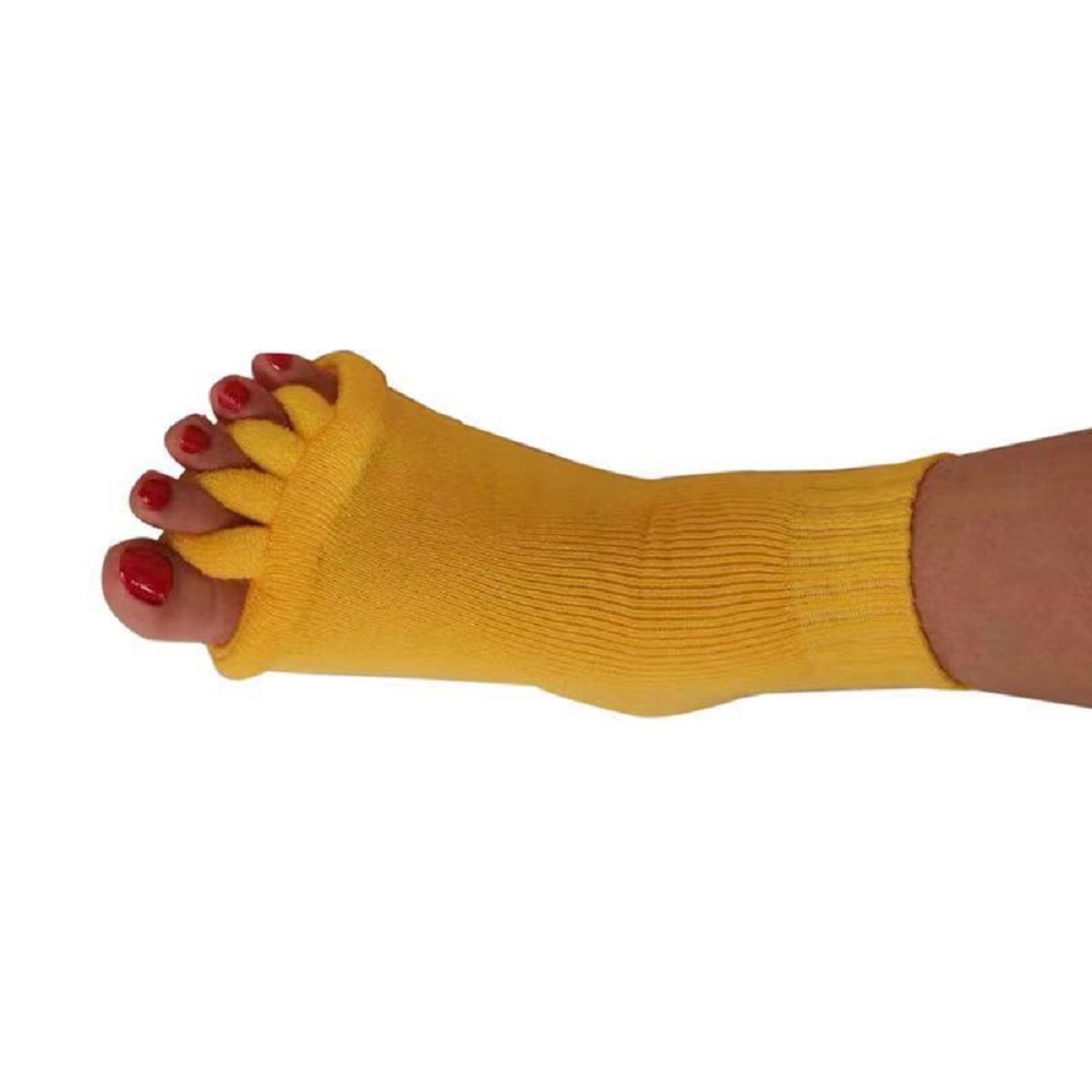 Picture of Toe Socks for Women, Acrylic Cotton Split-Toe Socks, Japanese Health Massage Yoga Toe Socks, Open-Toe Socks to Correct Thumb Valgus