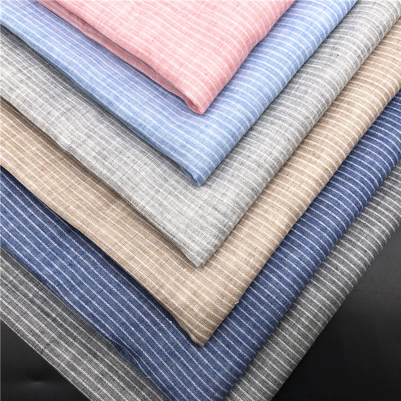 In stock supply cotton yarn-dyed fabric yarn-dyed striped fabric shirt clothing fabric cotton yarn-dyed fabric