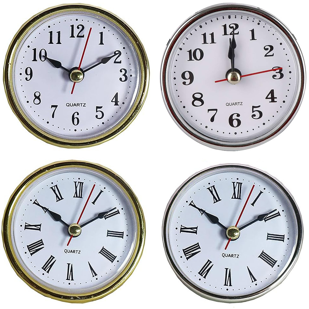 65mm mini clock foreign trade hot embedded crafts clock DIY simple clock bladder M2188 small round watch