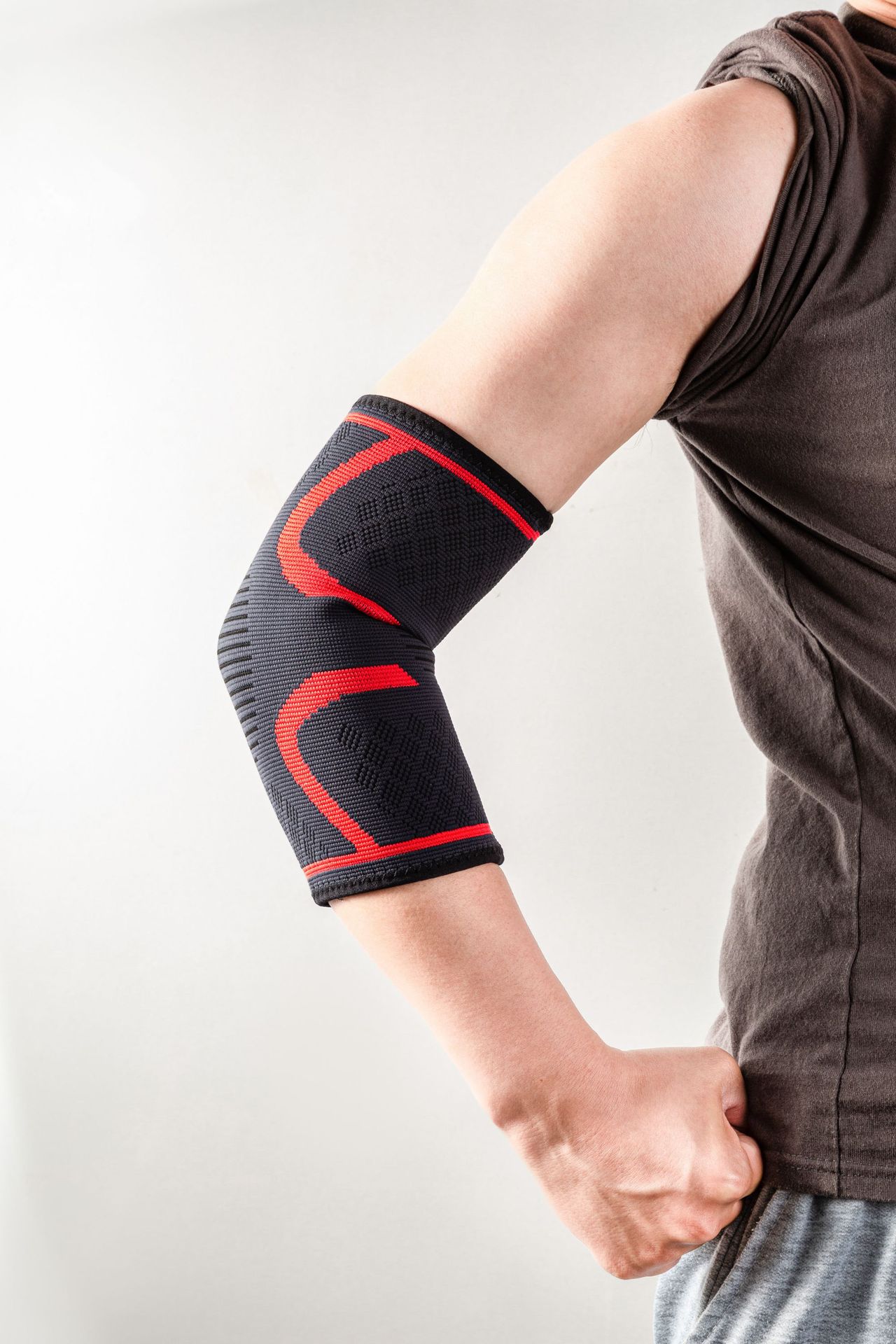 Picture of Outdoor sports elbow pads lengthened breathable nylon warm pressurized non-slip basketball running fitness sports elbow pads