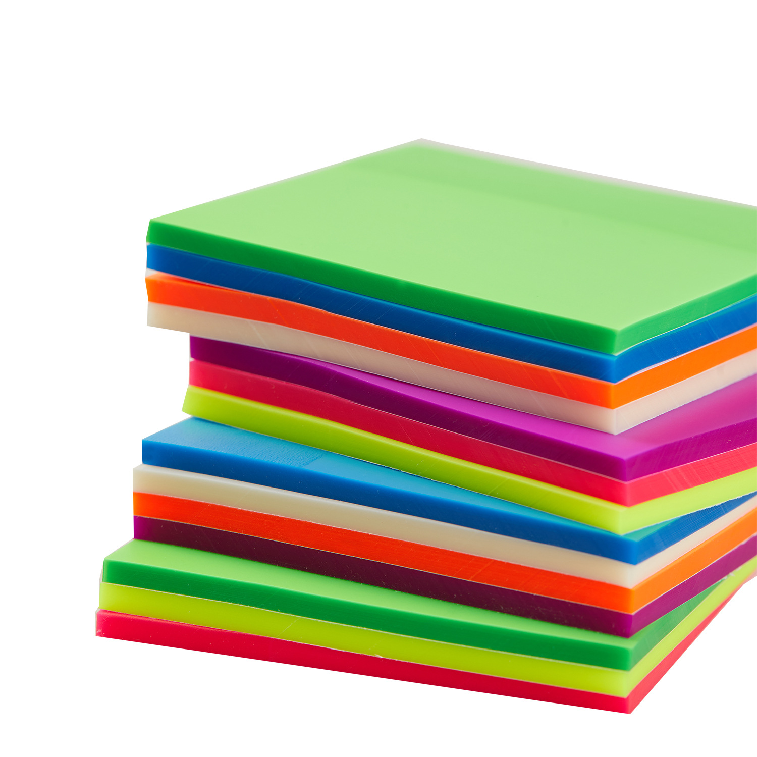 Pet Fluorescent Colorful Note Pad Strong Viscosity Waterproof Transparent Sticky Note Student High-Value Index Sticker Brick