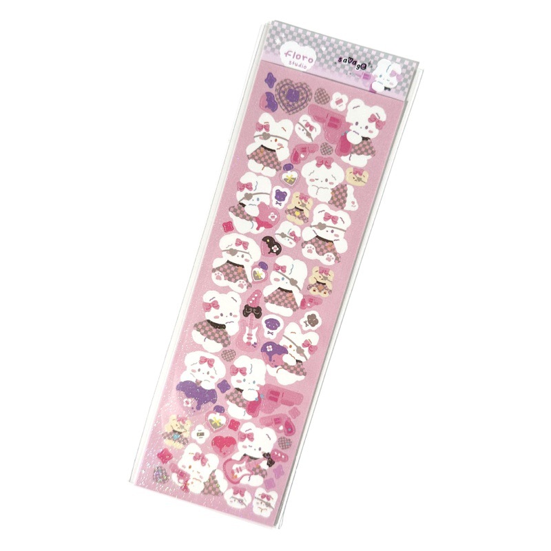 South Korea explosions floro small white rabbit stickers wholesale Korean laser cute cartoon animal hand account goo card stickers