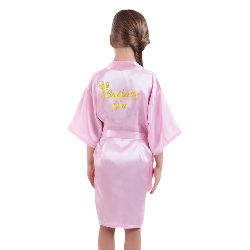 Gilded Birthday Girl Children's Long Cardigan Gown Summer Thin Dopamine Birthday Girl Party Gown