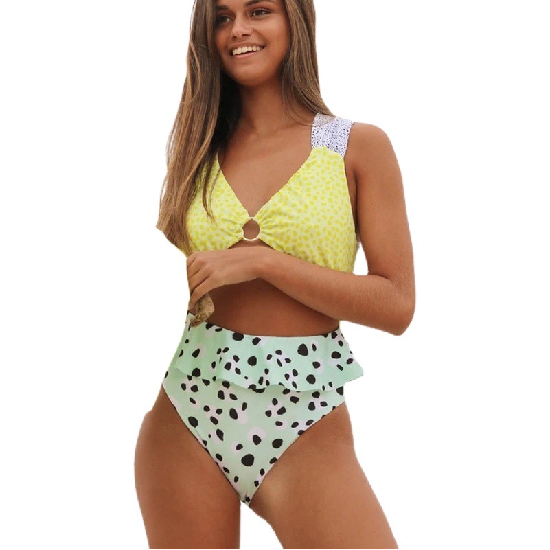 Pastoral European and American Women's Sexy High Waist Lace One-Piece bikini High Elastic Xiaoqing Swimsuit AliExpress bikini
