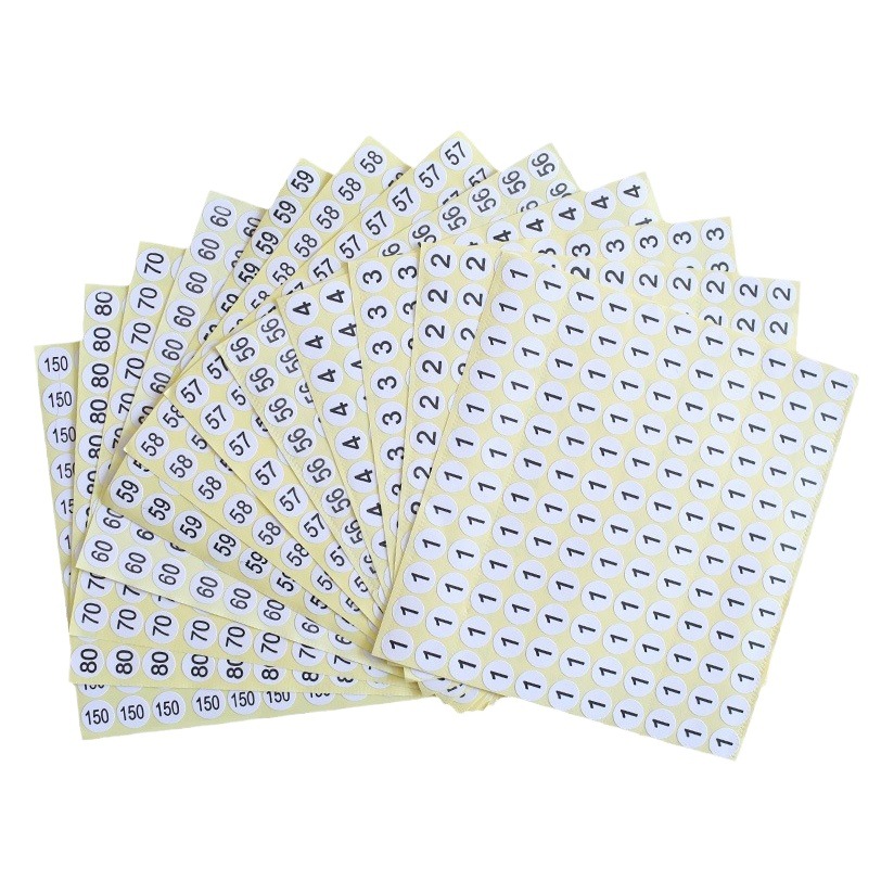 Picture of 0-300 number size sticker clothes shoes number sticker round number sticker 10mm