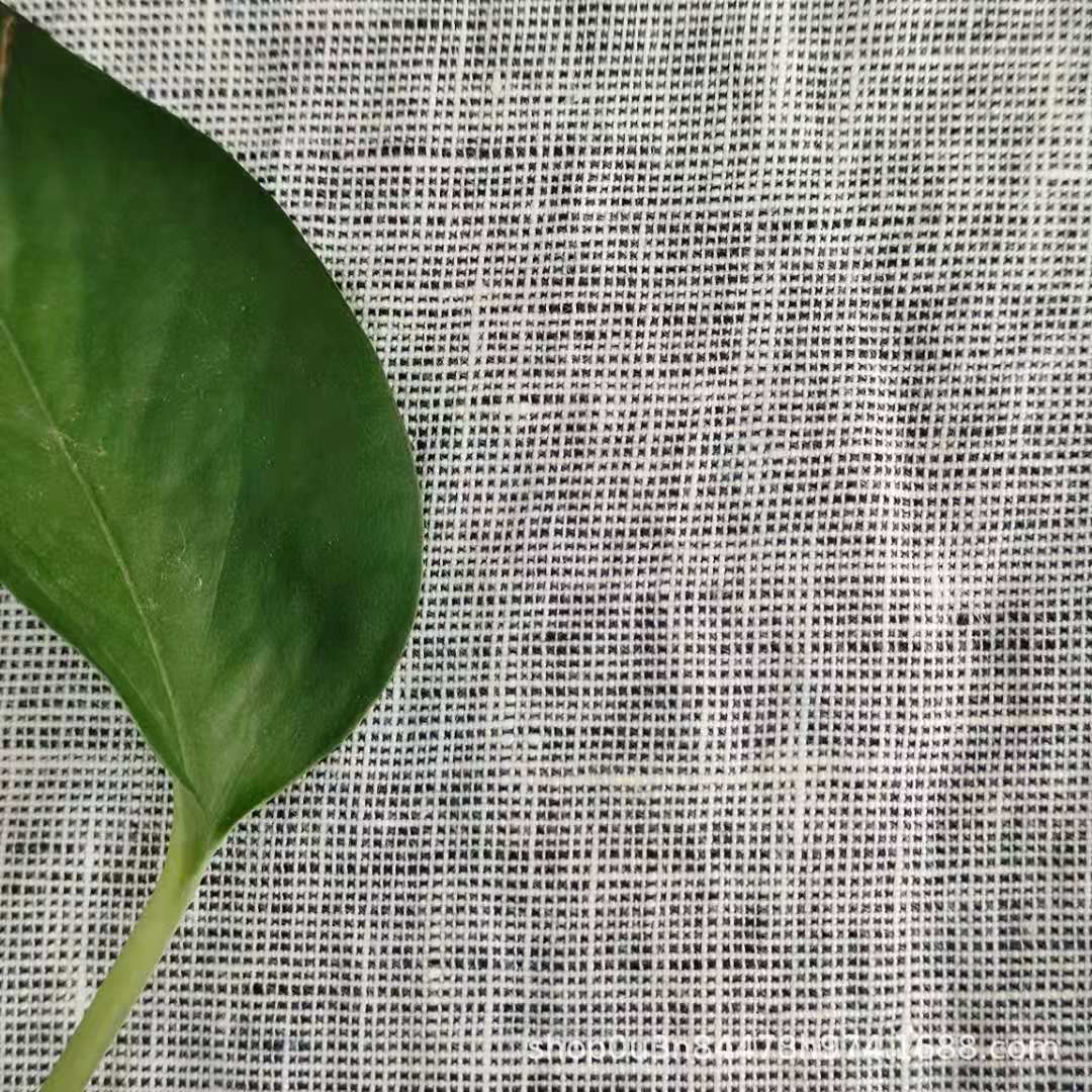 Picture of Pure Linen Spinning Gray Woven Wide Fabric Pure Linen Black and White 280CM Curtain Fabric Linen Bedding