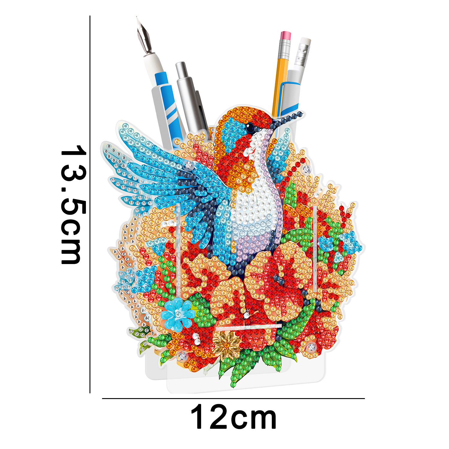 Picture of Diamond painting peripheral pen holder transparent PVC pen holder foreign trade new creative handmade stick drill desktop storage ornaments