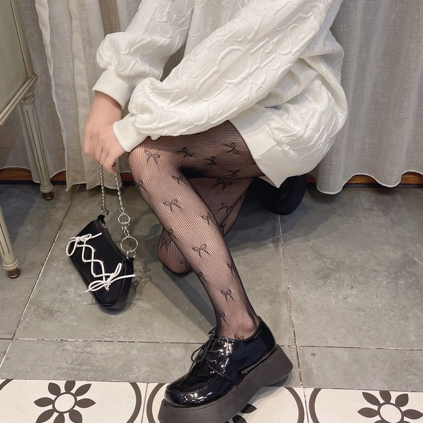 Picture of Internet Celebrating Halloween Nets Skull Spider Web Hollow Fishnet Stockings Pure White Silk Stockings Sexy Black Silk