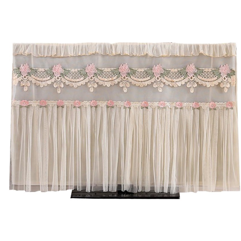 Wholesale Hot Selling Tv Cover Lace Fabric Tv Dust Cover Cover Cover Does Not Take Off Tv Cover Cloth When Turned on One Piece Drop Shipping