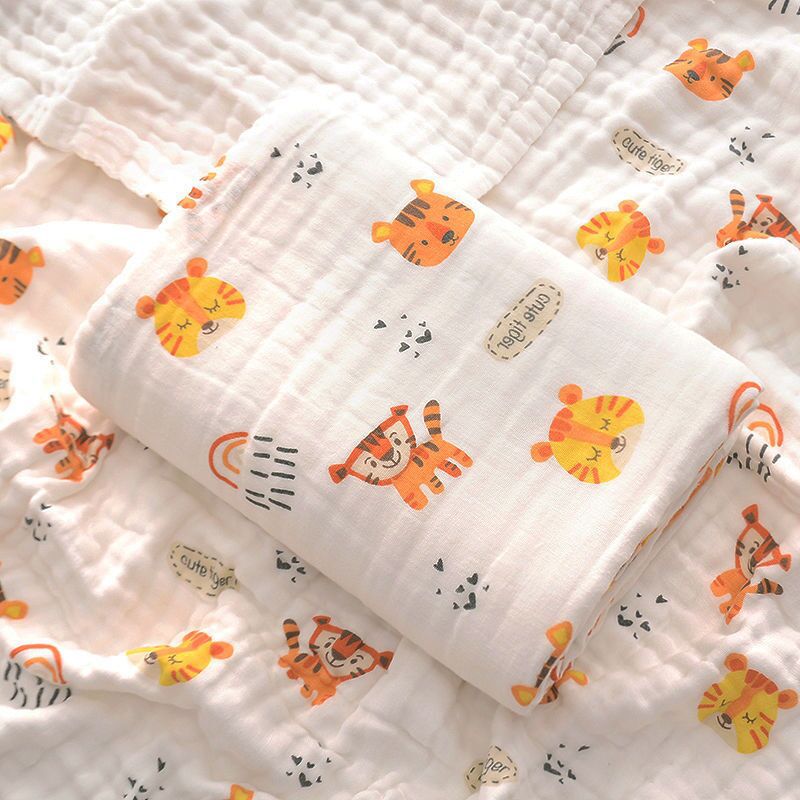Picture of Baby Bath Towel Pure Cotton Wholesale Pure Cotton Four-Layer Gauze Newborn Wrap Summer Newborn Baby Supplies Children's Blanket