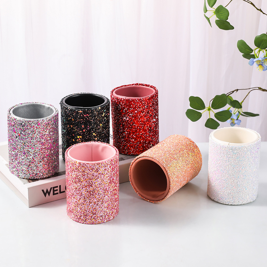 Lansiyi Beauty Eyebrow Pen Storage Cylinder Wholesale Desktop Dresser Makeup Nail Shop Dustproof Makeup Brush Storage