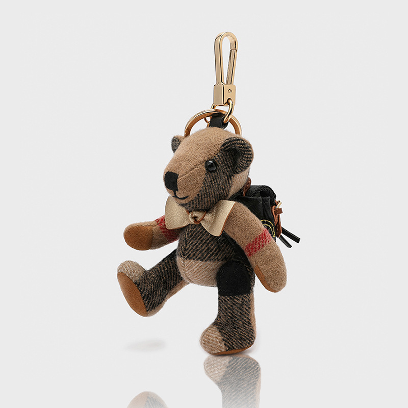 Cute Doll Schoolbag Bear Pendant Jewelry Bag Pendant Plush Cartoon Doll Couple Car Keychain Trendy